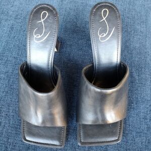 Sam Edelman Women's Carmen Heeled Leather Sandals Black 11